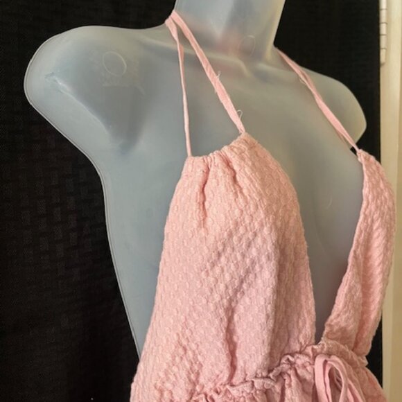 SEXY Pink Halter Top ~ 100% Cotton - Picture 4 of 7